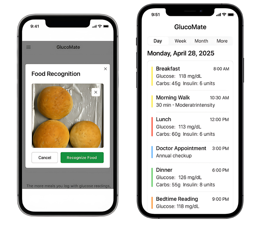 GlucoMate App Interface